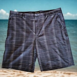 Men's Kirkland Signature Performance Plaid Golf Chino Shorts